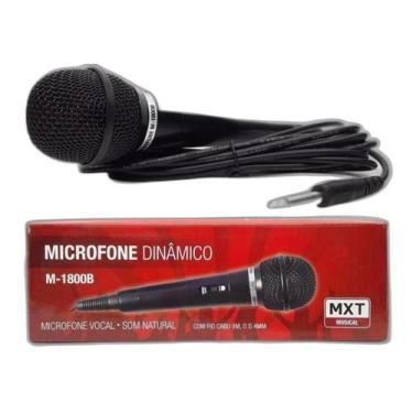 Imagem de Microfone Dinâmico Mxt M-1800b Com Fio 3m - Som Natural, Dinâmico, Pro
