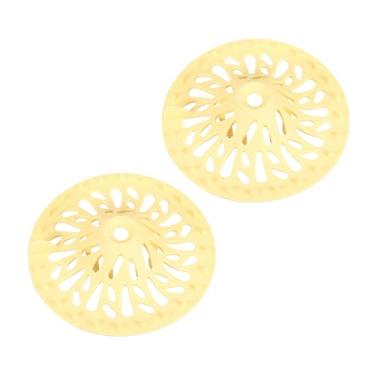 Imagem de Captador de cabelo, protetor de ralo de chuveiro de silicone de 10 cm, protetor de ralo para banheiro, cozinha, varanda, amarelo, 2 peças