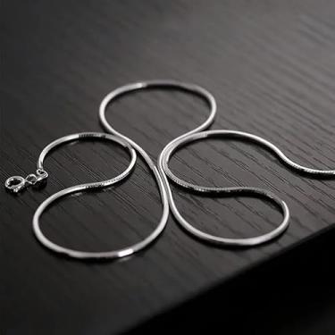 Imagem de Colar gargantilha de osso de cobra – estilo hip hop japonês e coreano, corrente sólida para mulheres, joias minimalistas para festas e festivais – pacote com 1, 22 Inches, Cobre, Sem Pedra Preciosa