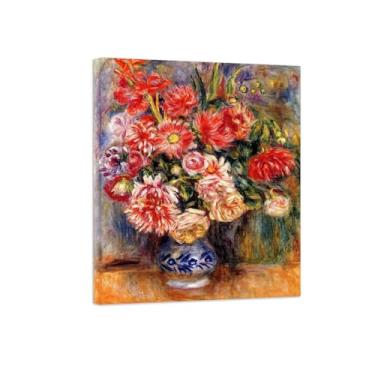 Imagem de Pôster e impressões em tela de flores vintage - reprodução de pintura de arte de parede famosa - buquê - imagens prontas para pendurar tela embrulhada 50 x 60 cm 20 x 24 pol
