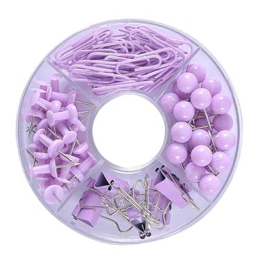 Imagem de Generic Alfinetes, 105 Clipes de Papel, Requintados e Práticos para Uso Doméstico (Roxo)