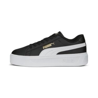 Imagem de PUMA Tênis feminino Smash Platform V3, Puma Preto-puma branco-puma dourado, 41