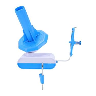 Imagem de Fockety Enrolador de Fios, Grande Capacidade, Construção Resistente, Enrolador de Bolas de Fios Elétrico, Plug and Play, Compacto de Bolos de Fios para Tricô e Crochê, Fácil de Operar (Azul)