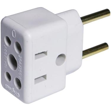 Imagem de Adaptador Benjamin Universal 20A (Pino Grosso) para Eletrodomésticos | 3 Pinos para 2 Pinos | Plug Bivolt Resistente para Tomada Residencial