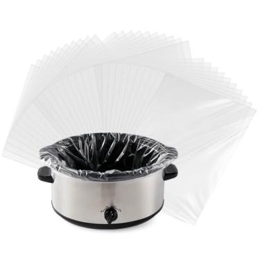 Imagem de Sacos de plástico descartáveis de 33 cm x 53 cm, 30 unidades, sacos de plástico descartáveis, sacos de cozinha para panelas de 3 a 8,5 qt, sem BPA