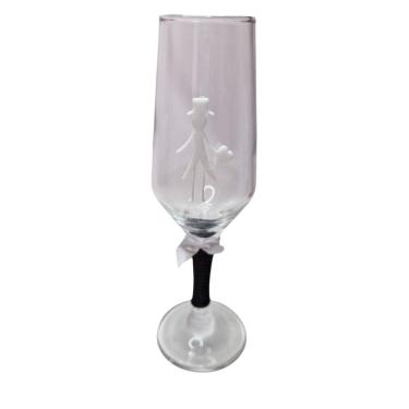 Imagem de Taça Vidro Casamento Noivos Amor