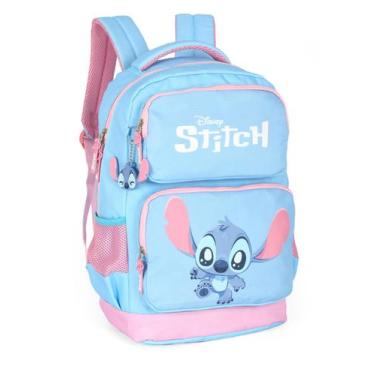 Imagem de Mochila costas escolar infantil stitch ms50041sc luxcel, AZUL