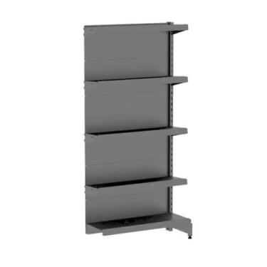 Imagem de Gondola Parede 170 Amapa Flex Continuação Preto 5 Bandejas - Amapá