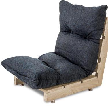 Imagem de Futon Dobrável de Espuma Solteiro Azul 120x60 - BF Colchões, AZUL