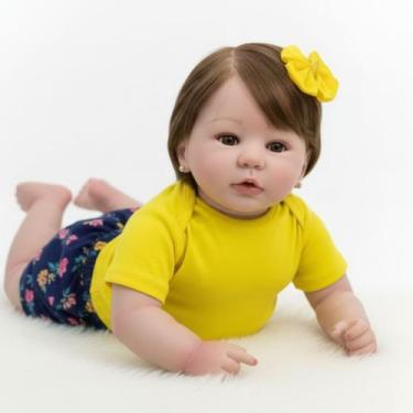 Imagem de Bebê Reborn Menina Realista Silicone, Banho Fio A Fio Baby - Mundo Azu