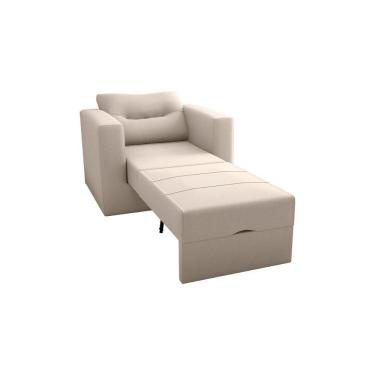 Imagem de Sofa Cama Poltrona 1 Lugar Solteiro 0,90 Larg Marissol Matrix Suede Bege