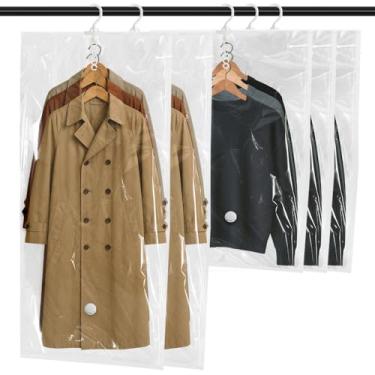 Imagem de Sacos de armazenamento a vácuo pendurados, design de vedação dupla de gancho rotativo de 360°, sacos de vedação a vácuo para pendurar economia de espaço para roupas, combo com 5