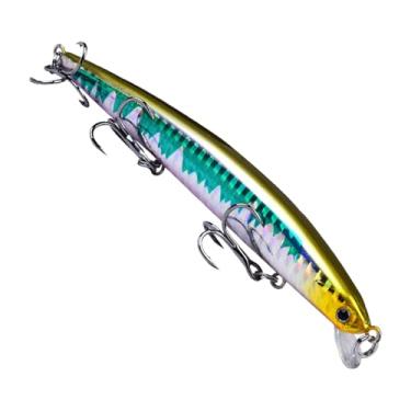 Imagem de Isca de de robalo | Iscas rígidas de afundamento lento - Equipamento de em água salgada, ferramentas de peixe de reservatório, equipamento ao ar livre para truta robalo de água doce e