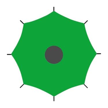 Imagem de Cobertura de sombra de trampolim, cobertura de trampolim para toldo - Cobertura de barraca dobrável à prova d'água resistente a rasgos para pátio esportivo e quintal