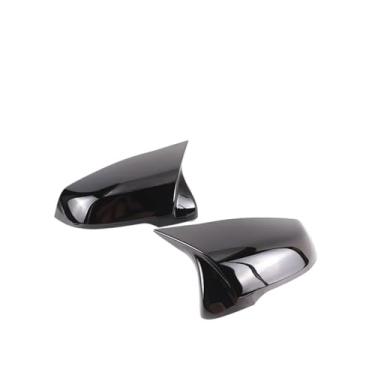 Imagem de Tampas de capa de espelho lateral retrovisor preto de fibra de carbono compatíveis com BMW X1 F48 X2 F39 F40 F53 F44 Z4 G39 compatível com Toyota Supra Side Mirror Shell (Preto-2 peças)