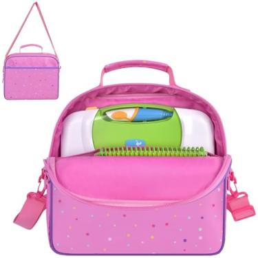 Imagem de Bolsa portátil Tamnqin compatível com sistema de aprendizagem interativo Leapfrog LeapStart 3D e armazenamento para 5 a 6 livros (apenas capa) - Rosa