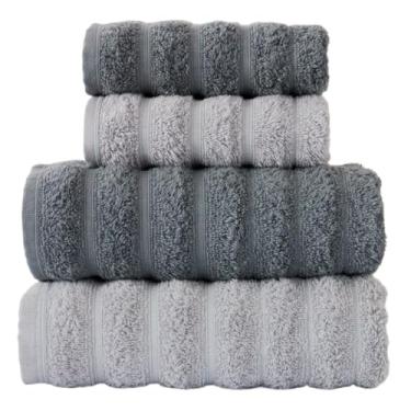 Imagem de Kit 2 Toalhas Banhão/Banho 75x150cm Algodão –Toalhas (CINZA NEVE + GRAFITE)