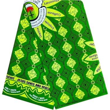 Imagem de Shenbolen Tecido de cera africana 6 jardas Ankara Print Tecido de algodão para vestido de festa (B25)