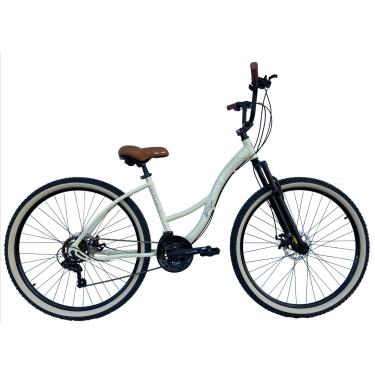 Imagem de Bicicleta Unissex Aro 29 aluminio Beach City Bege 21 Marchas Dalannio Bikes
