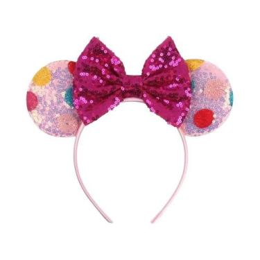 Imagem de Tiara De Orelhas De Rato Do Castelo Da Disney Com Fogos De Artifício P