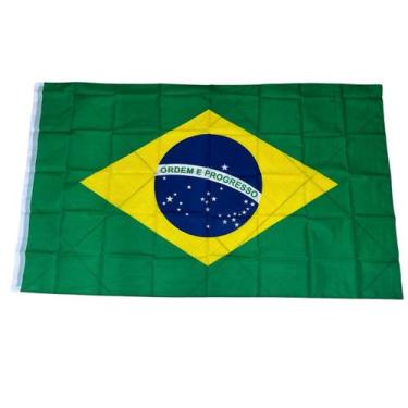 Imagem de Bandeira Brasil 90x150 Copa Mundo Tecido Futebol Jogo - sm decora