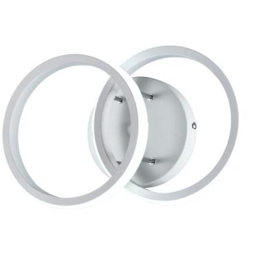 Imagem de Plafon LED Taschibra Village Circle Luz Quente 3000K, Branco