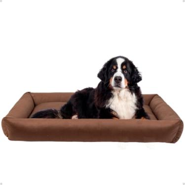 Imagem de Cama Grande para Cachorro e Gato – Caminha Pet Confortável com Laterais Altas e Fundo Impermeável(Marrom)