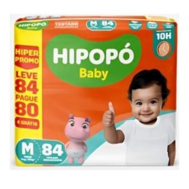 Imagem de Fralda Descartavel Hipopó Baby Hiper - Todos Os Tamanhos, M 84 Unidade