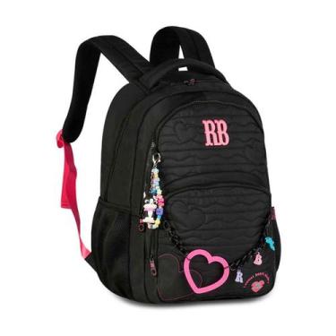 Imagem de Mochila Rebecca Bonbon Menina Juvenil Escolar 44cm Heart Beats 17,5 Rb