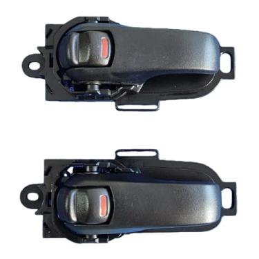 Imagem de Maçaneta da porta interna Compatível com Nissan Tiida, textura preta, esquerda e direita, 2004, 2005, 2006-2011(LH and RH 2 pcs)