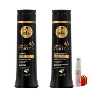 Imagem de Kit Haskell Cavalo Forte Shampoo 300ML + 1 Condicionador 300ML + Prese