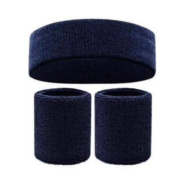 Imagem de Conjunto De Faixas De Suor Para Cabeça E Punhos Masculinas Para Esport