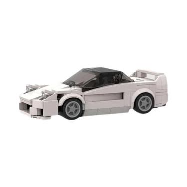 Imagem de Blocos De Montar Clássicos De Carros De Corrida Brancos MOC, Supercarr