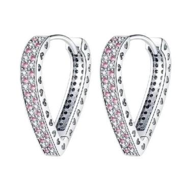 Imagem de Brincos De Argola Minimalistas Em Prata Esterlina 925 Com Fecho De Zir