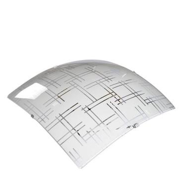 Imagem de Plafon Vidro Risk Quadrado Branco Neo Iluminação - ARS Iluminação