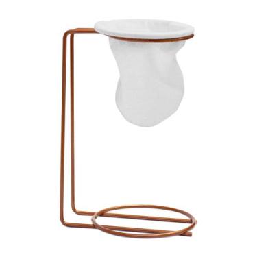 Imagem de Mini Coador de Café Individual Cobre Com Refil - mamor plug