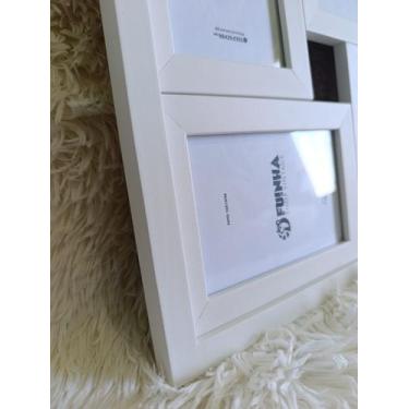 Imagem de Porta Retrato Mosaico 34x34cm para 4 Fotos 10x15 Com Pendurador Moldur