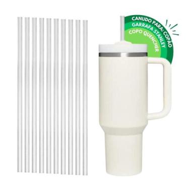 Imagem de 10 Canudo Substituição Reutilizáveis 31Cm Para Copo Térmico - Db