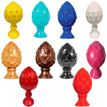 Imagem de Pinha Decorativa Encanto Elegance Em Cerâmica Azul Tiffany