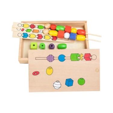 Imagem de Brinquedos De Encaixe De Madeira Montessori Para Crianças Coordenação 