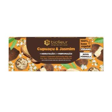Imagem de Kit Sabonete em Barra Biofleur Perfumado Cupuaçu e Jasmim 3x80g