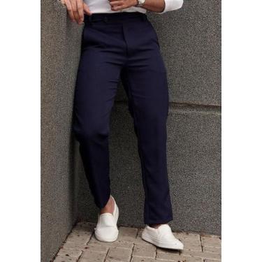 Imagem de Calça Masculina Alfaiataria Italiana - Dennis Beumont, Azul marinho, G