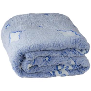 Imagem de Manta que Brilha no escuro Planeta 1,50m x 2,00 Azul Jolitex - Jolitex
