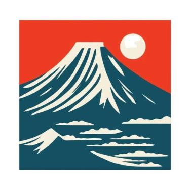 Imagem de Pôsteres Vintage Do Japão Em Tela: Pintura Do Monte Fuji, Arte De Pare