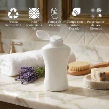 Imagem de Frasco para Talco Maisena Assadura Amido de Milho Mamãe Bebê - BAUIBA