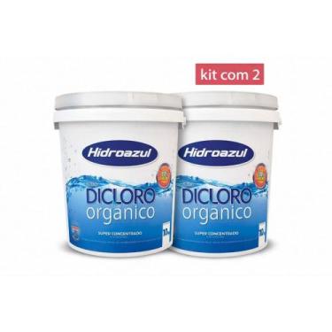 Imagem de Kit 2 Dicloro Orgânico HidroAzul 56% 10kg