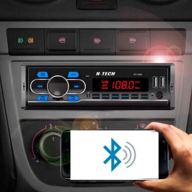 Imagem de SOM de Carro Auto Radio Automotivo Bluetooth Mp3 Player Com Usb Sd - F