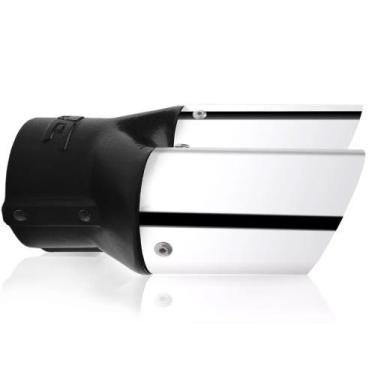Imagem de Ponteira para escapamento ponta dupla em aço inox modelo reta - 3R ACE