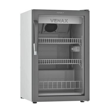 Imagem de Visa Cooler Refrigerador Multiuso Bebidas Venax VV100 82L Porta de Vidro Duplo com LED Branco 220V