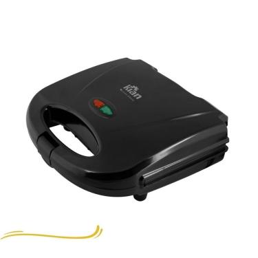 Imagem de Sanduicheira Kian Grill com Chapa Antiaderente Luz Indicadora Trava Potência 750W Preto 110V